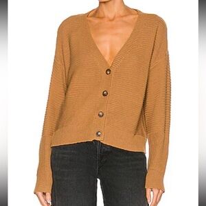 REVOLVE Harper Deep V Cardigan in Brown